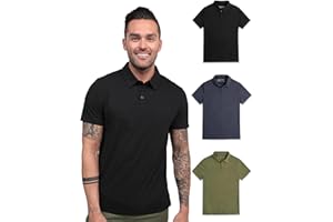 INTO THE AM Polo Shirts for Men - Comfortable Fit Collared Shirt Men S - 4XL Fitted Short Sleeve Classic Golf Shirts