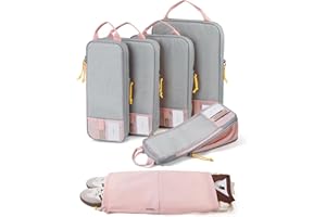 BAGSMART 6 Set /4 Set/2 Set Compression Packing Cubes for Travel, Lightweight Luggage Organizer Bags, Durable Space Saver Bags Travel Essentials