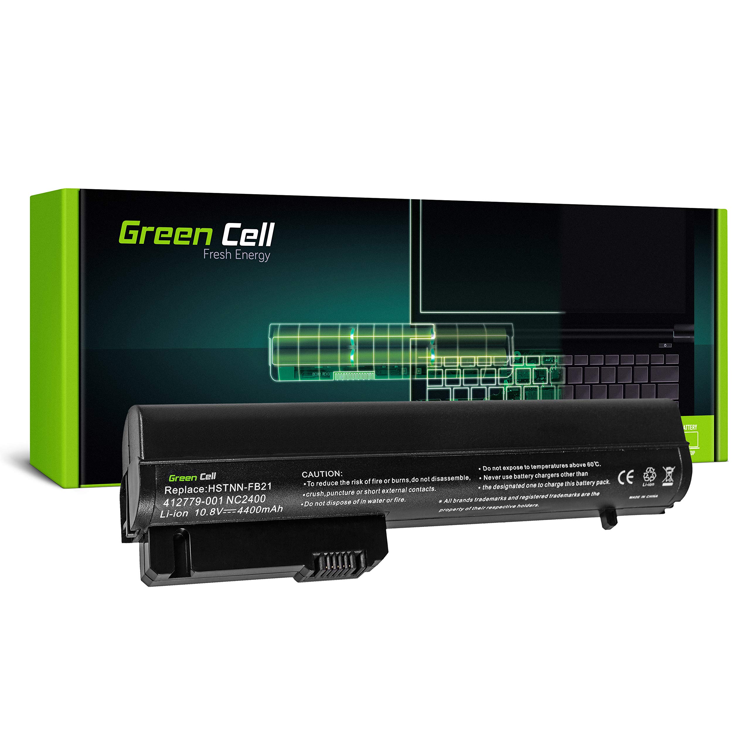 Green Cell Laptop Battery HP MS06 MS06XL HSTNN-DB22 HSTNN-FB21 HSTNN-FB22 HSTNN-XB21 492549-001 for HP EliteBook 2530p 2540p HP Compaq 2510p nc2400 nc2410