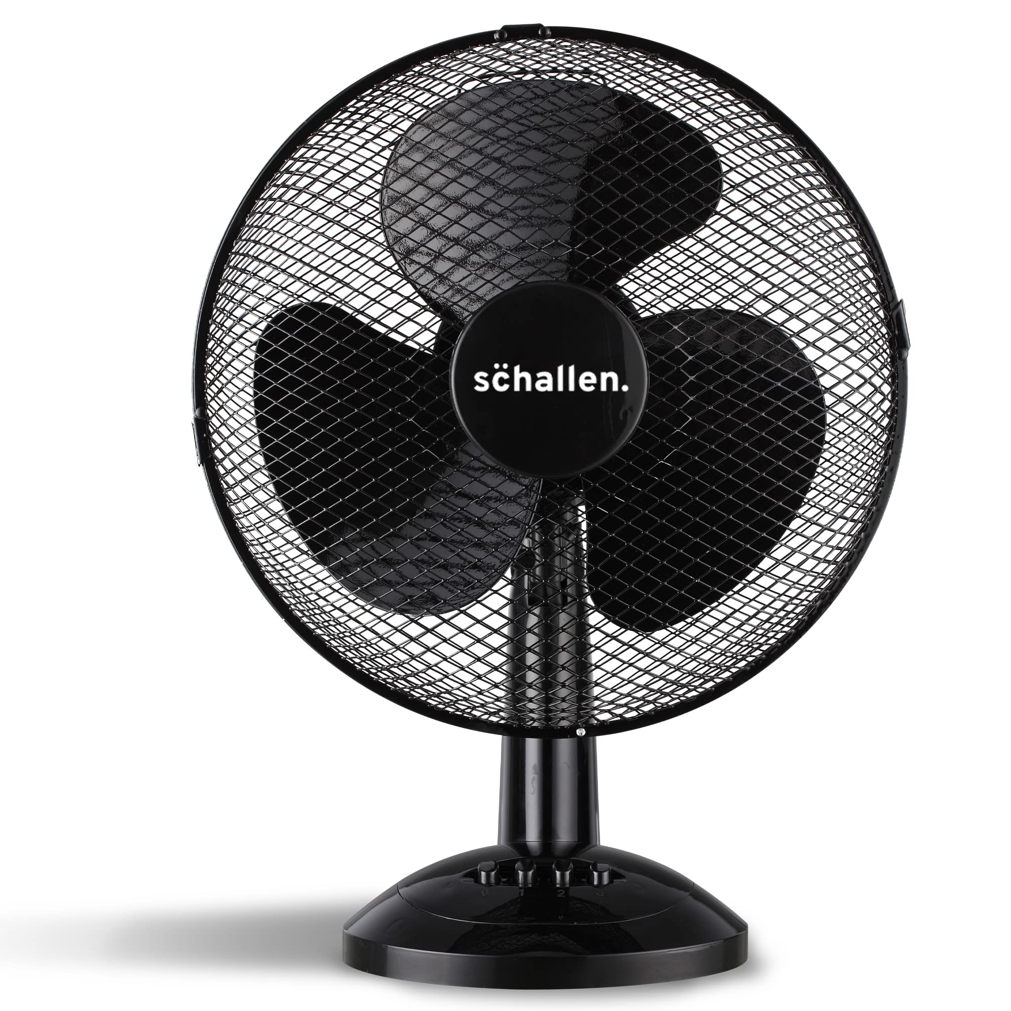 Schallen Home & Office Electric 12" 3 Speed Electric Tilt Oscillating Worktop Desk Table Air Cooling Fan (Black)