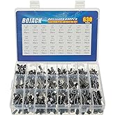 BOJACK 24Value 630pcs Aluminum Electrolytic Capacitor Assortment Box Kit Range 0.1uF－1000uF