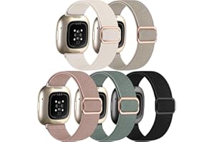 Odbeai Stretchy Band Compatible with Fitbit Versa 4 Bands for Woman/Versa 3 Bands Women/Sense 2 /Sense Band, Water-Resistant 