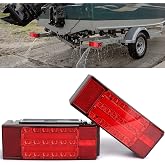 LINKITOM Rectangle Submersible LED Trailer Light, Super Bright Brake Stop Turn Tail License Lights for Camper Truck RV Boat Snowmobile Over 80" Inch