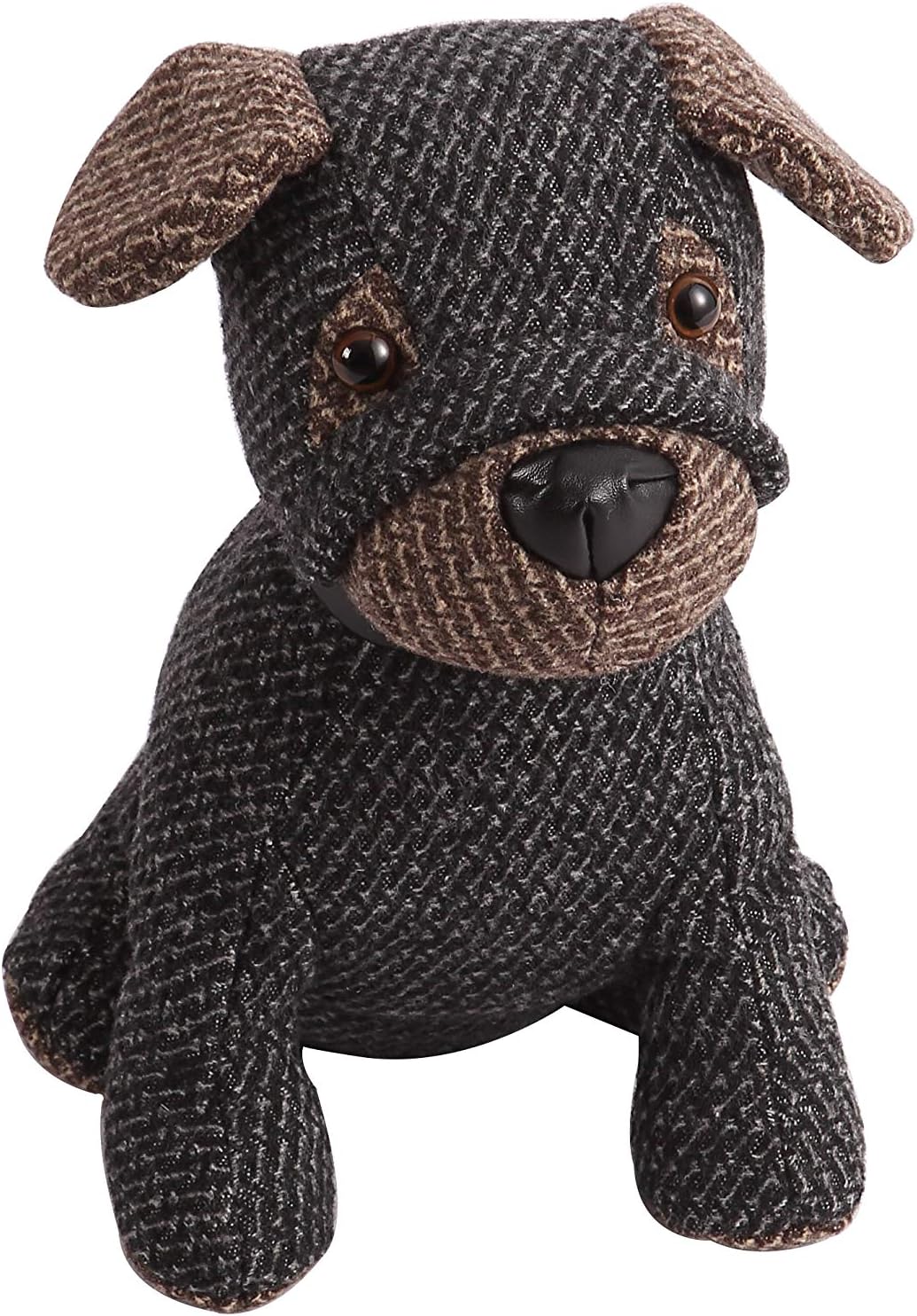 Premium Decorative Door Stopper – Cute & Funny Animal Door Stop Holders for Any Room – Plush Floor Door Stoppers Available in Many Cute Designs (Grey Dog)