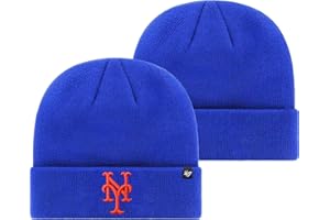 '47 MLB Unisex-Adult Primary Logo Cuffed Knit Primary Logo Team Color Beanie Hat Cold Weather Hat, One Size