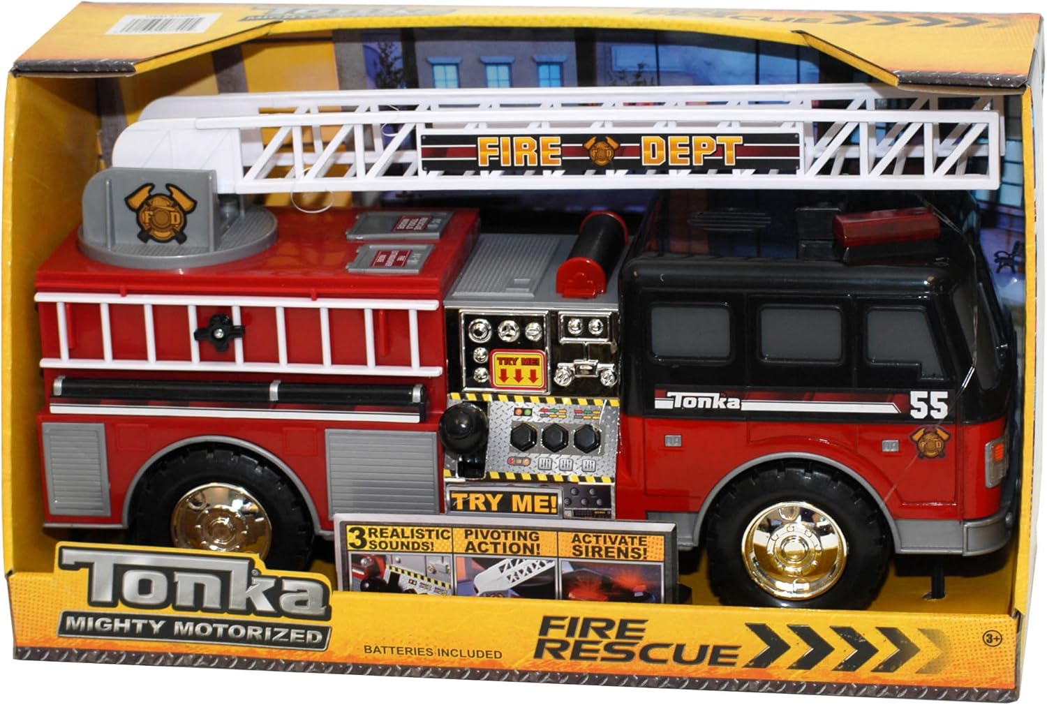 tonka mighty motorized fire engine