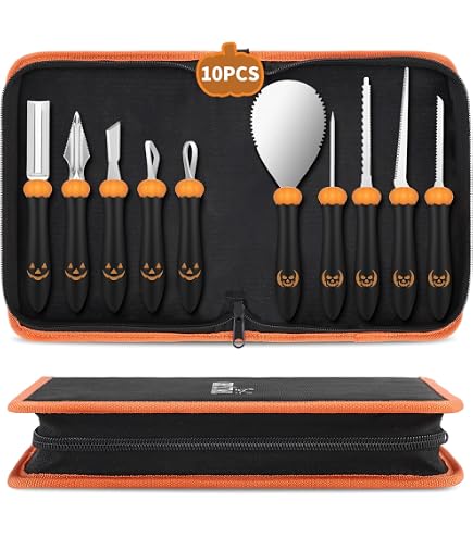 Amazon.com: CHRYZTAL Pumpkin Carving Kit Tools Halloween, 13PCS