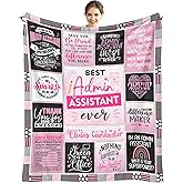 Christmas Administrative Assistant Gifts for Women, Administrative Professional Day Gifts, Admin Assistant Appreciation Gift for Women, Xmas Gifts for Admin Assistants Throw Blankets 60" x 50"