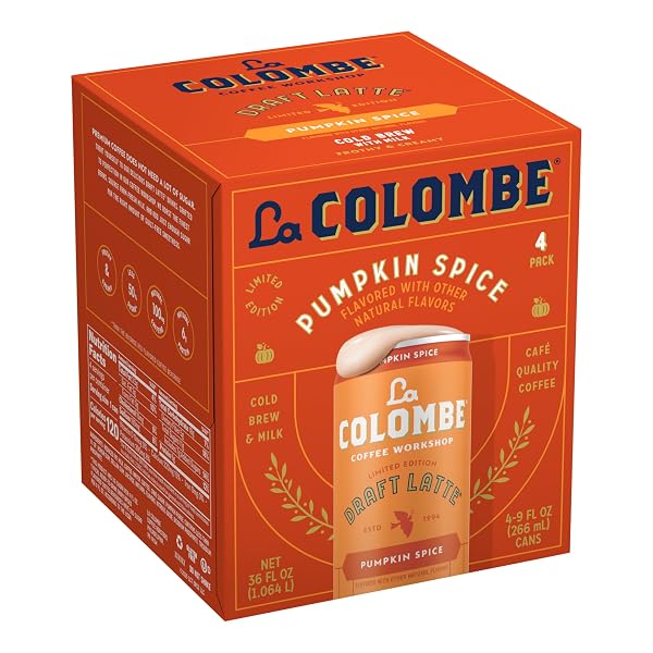 LA COLOMBE, COFFEE DRAFT LATTE PUMPKIN SPICE, 4 COUNT, 9 FL OZ