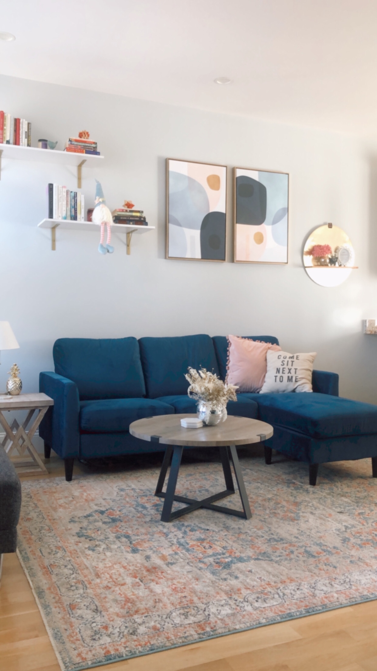 53/mo Finance Mr. Kate Winston Sofa Sectional, Light Gray Linen