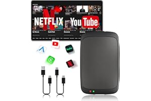 CINCIRUI Magic Box 2.0 Support YouTube/Netflix, 2025 Upgraded 4 in 1 Wireless CarPlay Adapter, Smart CarPlay Ai Box Wired to Wireless Stream to Your Car