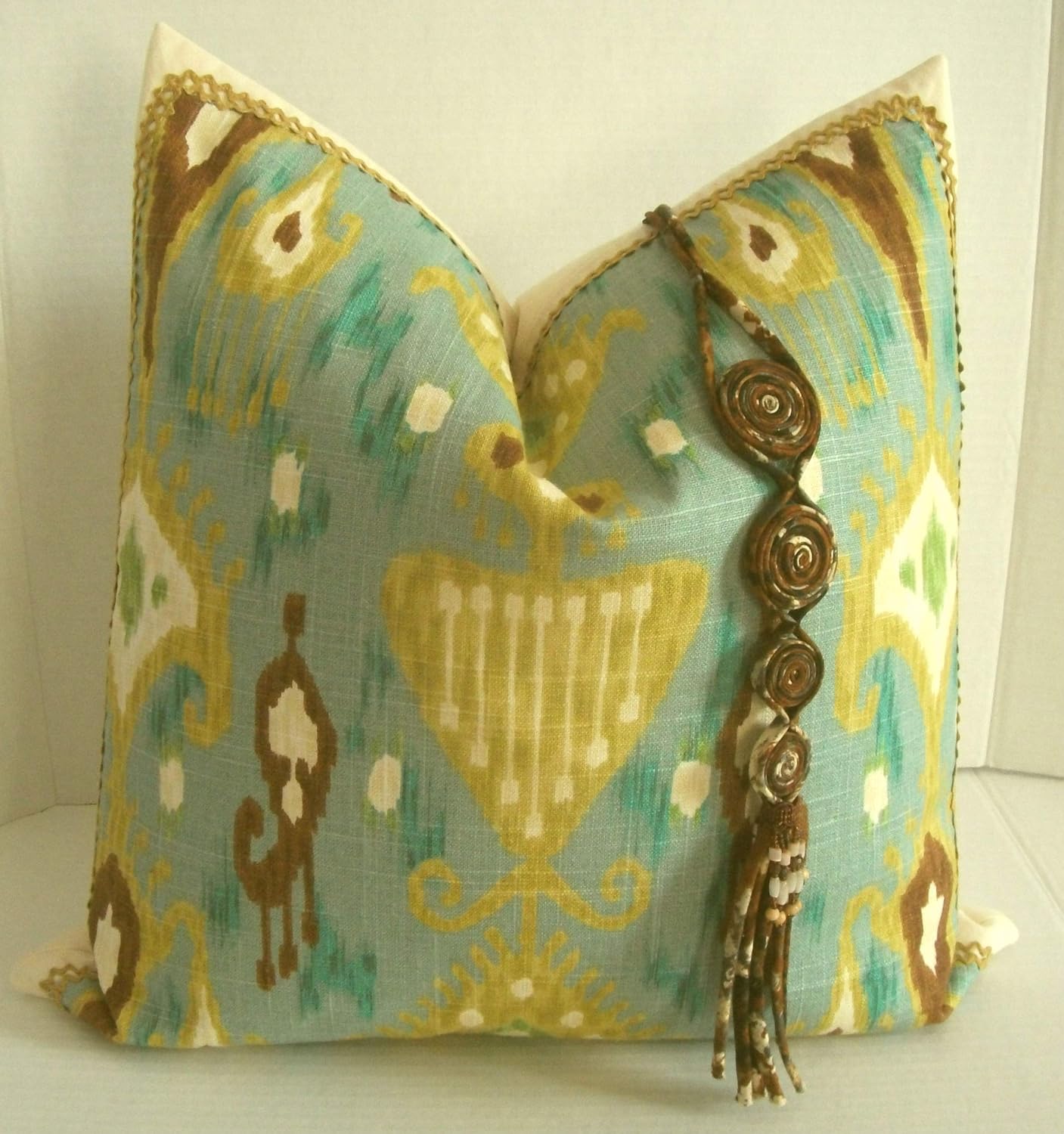 Amazon Com Handmade Ikat Pillows Custom Throw Pillows Blue And