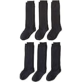 Jefferies Socks Girl's Seamless Cotton Knee High 6 Pair Pack