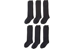 Jefferies Socks Big Girls' Seamless Cotton Knee High (Pack of 6)
