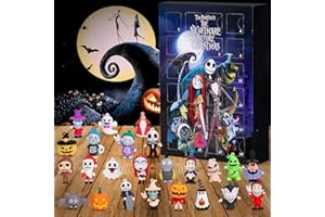 AYEBEAU Halloween Advent Calendar Contains 24 Gifts Dolls, 2024 Halloween Thanksgiving Horror Figures Advent Calendar, Christmas Countdown Calendar with Collectible Figures Toys (B)