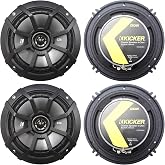 Kicker CS Series CSC65 6.5 Inch Car Audio Speaker with Woofers (2 Pairs)