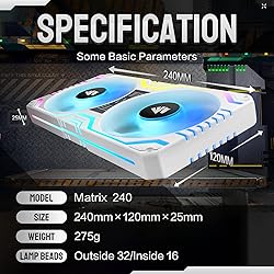 ASIAHORSE Matrix-White 48 Addressable RGB LEDs