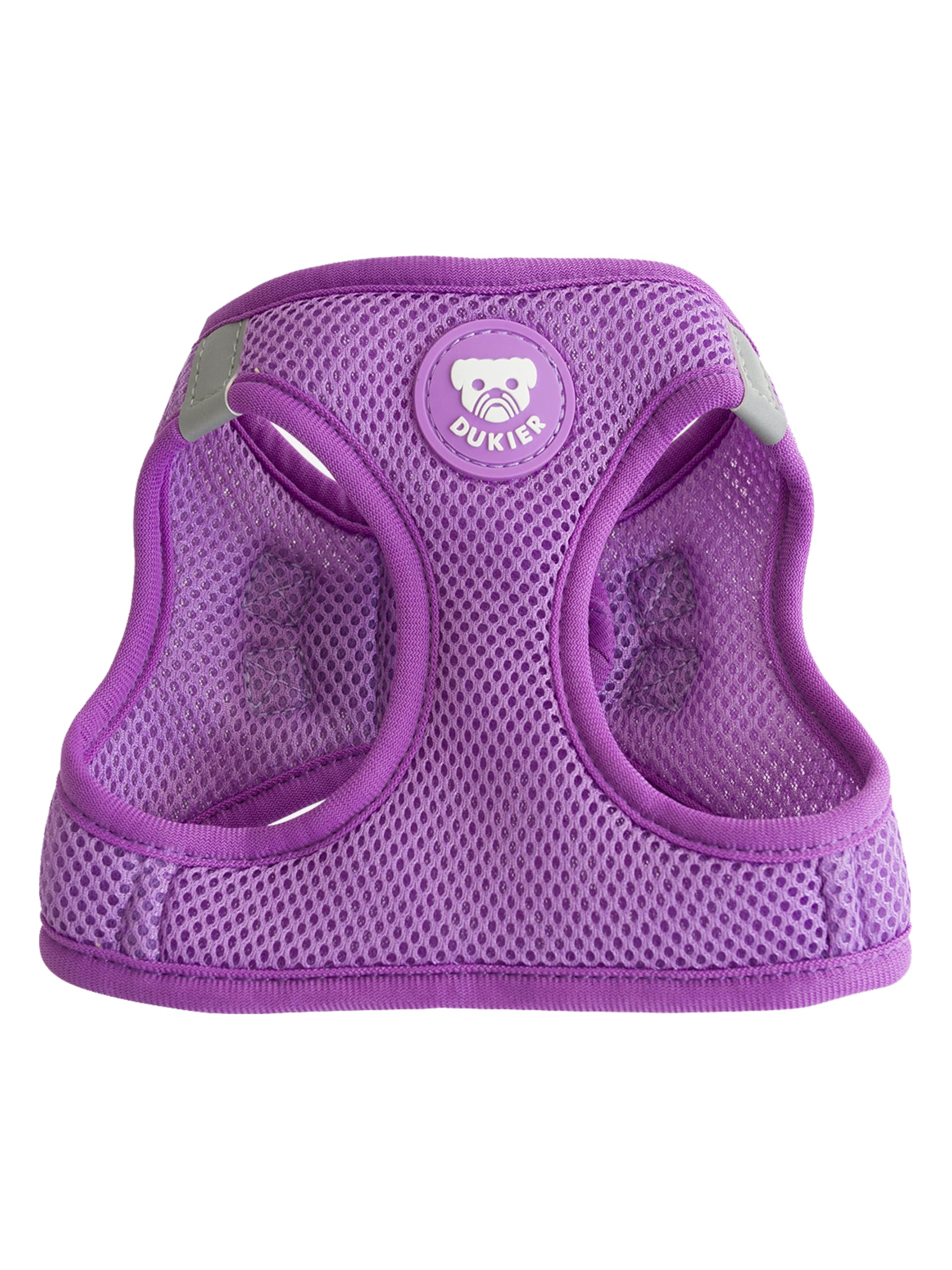 DUKIER - Dog Harness, Anti-titration Vest Body, Adjustable and Durable for Pets, Breathable Mesh, Pet Accessory with double Closure, Purple Design, Size XS