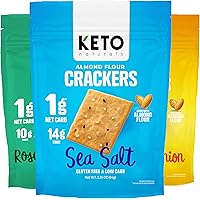 Keto Crackers low carb crackers (Variety Pack) Keto friendly snack crackers almost zero carb no sugar (3 Pack) almond flour c