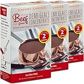SAVORY CHOICE Beef Demi-Glace Concentrate, 3 Boxes of 2 Packets (37.5g) - Gluten-Free, Demi Glace Concentrate
