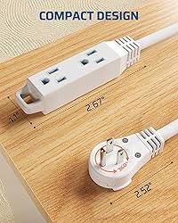 DEWENWILS 360° Rotating Flat Plug Extension