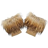 sy soul young Women Faux Fur Leg Warmers Short Furry Fuzzy Boot Cuffs Toppers Girls Winter Knitted foot cuff