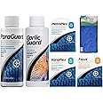 Trinity Treat ParaGuard 100ML, GarlicGuard 100ML, Focus 5g, kanaplex 5g Metroplex 5g for Freshwater and Saltwater Including Microfiber Cleaning Cloth(ParaGuard, GarlicGuard, Kanaplex Focus Metroplex)