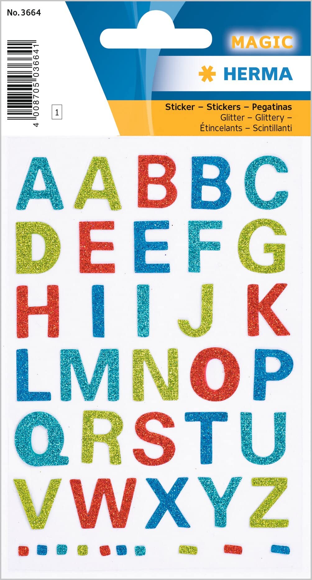 HERMA Glitter Sticker Permanent Letters — image 1