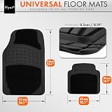 Nyxi 5 Piece Rubber Car Mat Set Front Rear Boot Mat 120x80 Universal view 4