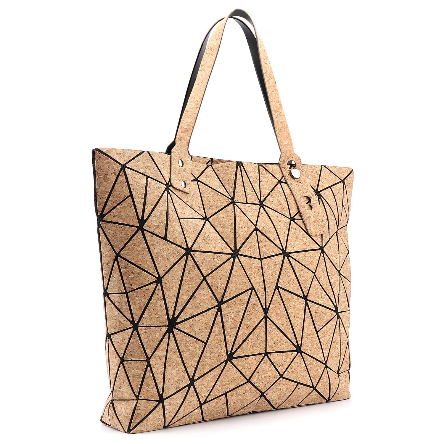 Buy Tikea Geometric Tote Bag Handbag Cork Fashion Women Shopping