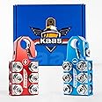 Kaas Battery Terminal Connectors, Colored Anode Top Post Battery Terminal, Positive (Red) Negative (Blue) Set (+/-), for SAE/DIN/EN Tapered Top Post, 12-Way Terminal Clamps in 8AWG to 4/0 (XL) AWG