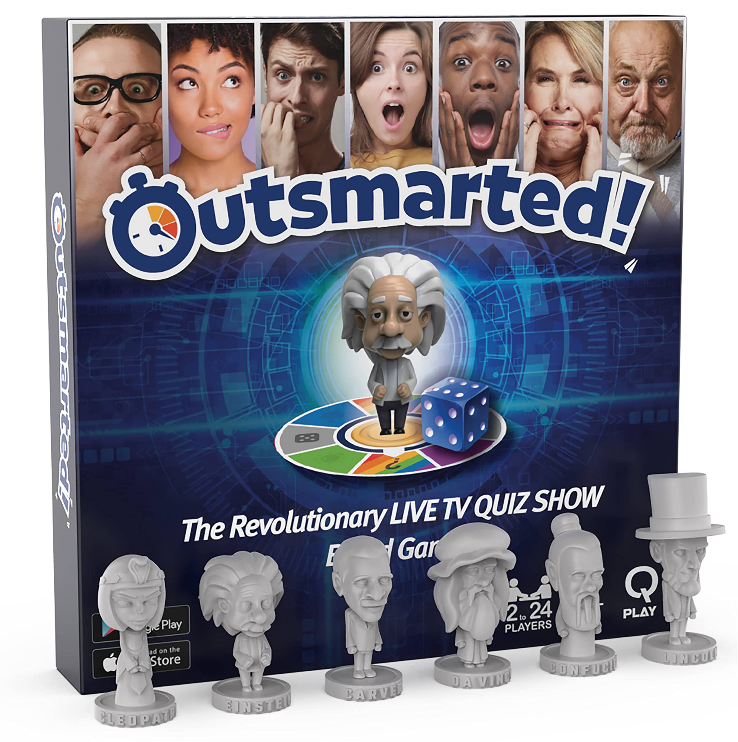 OUTSMARTED! The Live Family Quiz Show board Game | Ages 8+ | For 2 to 24 Players