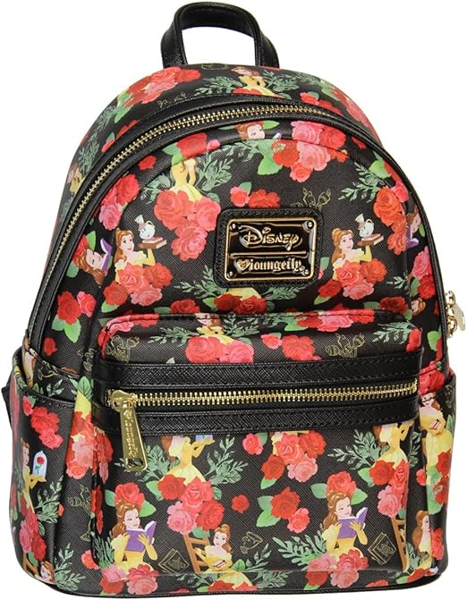 Loungefly Disney Beauty And The Beast Belle Roses Backpack NEW Kids Boys Loungefly Disney Beauty And The Beast Belle Roses Backpack NEW Kids Boys