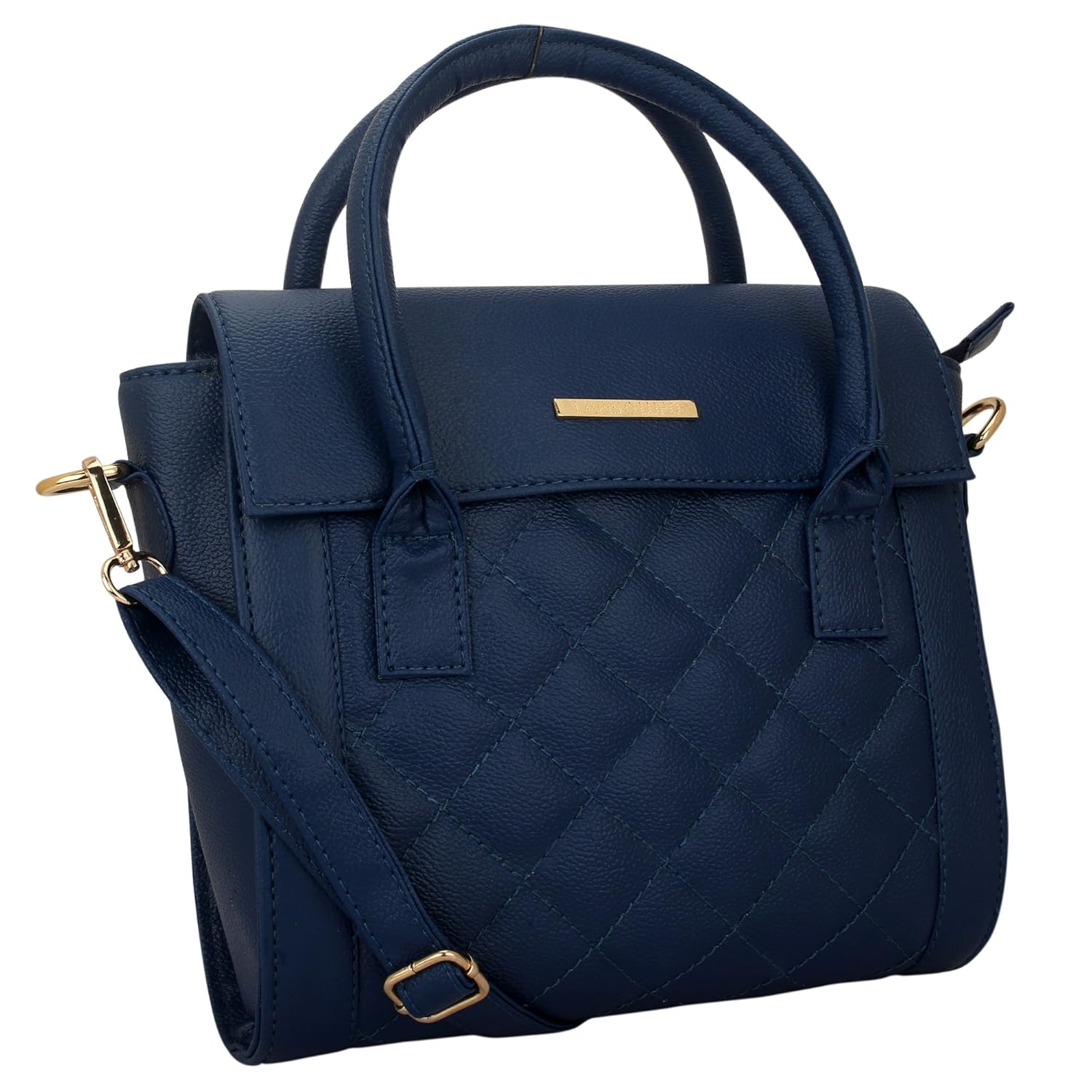 lapis o lupo women's pu handbag (blue, llhb0024bl)
