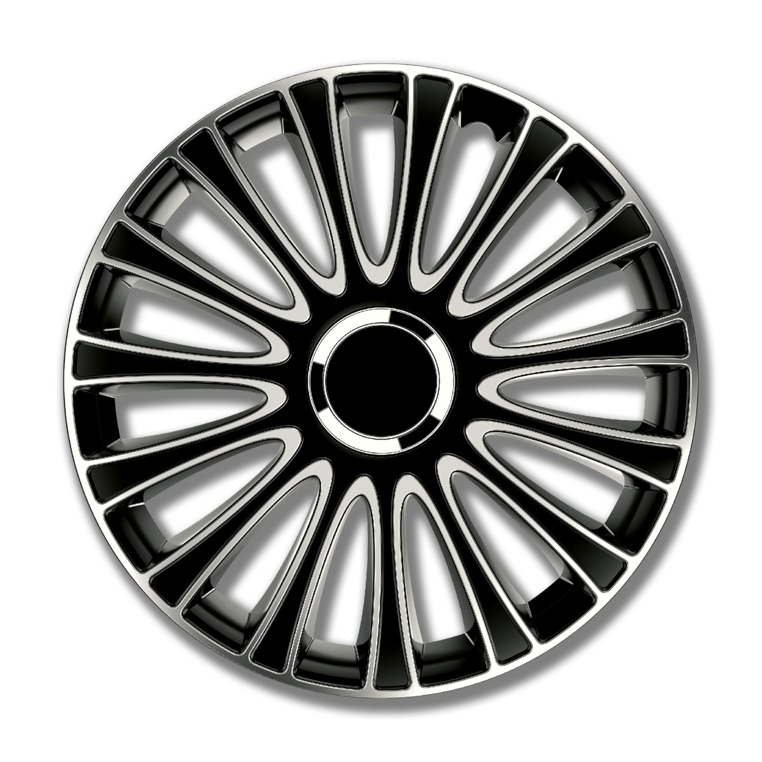 Petex LeMans Pro RB543514 Wheel Trims 14 Inch Double-Lacquered ABS Plastic in Box Black - Set of 4