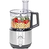 GE Food Processor | 12 Cup | Complete With 3 Feeding Tubes & Stainless Steel Accessories - 3 Discs + Dough Blade | 3 Speed | 
