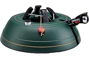 Krinner Tree Genie XL Live Christmas Tree Stand, Green - Single Cable Operation, Holds up to 10 Foot Holiday Trees - Foot Press for Easy Setup, Water Reservoir and Water Level Indicator