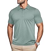 MAGCOMSEN Men's Polo Shirts Short Sleeve Moisture Wicking Lightweight Athletic Casual Collared Golf Shirt
