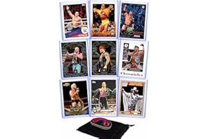 G.O.A.T CHASER Wrestling Cards: John Cena, Hulk Hogan, The Rock, Stone Cold, Undertaker, Shawn Michaels, Ric Flair, Brett Hart, and Randy Savage All-Time Greats Assorted WWE Card (9) Gift Pack Gift Pack