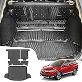 JTYZSM Trunk Mat & Backrest Mat for 2017-2022 Honda CRV Fuel Model All Weather Rear Seat Back Cover Cargo Liners for 2017 2018 2019 2020 2021 2022 CR-V Accessories (Fit 17-22 Fuel Model Only)