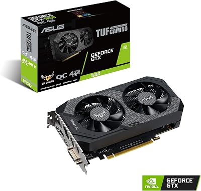ASUS TUF Gaming GTX 1650 OC 4GB GDDR6 Graphics Card PCIe DP DVI HDMI 6pin