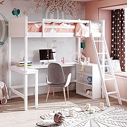 Harper & Bright Designs Twin Size Loft Bed with