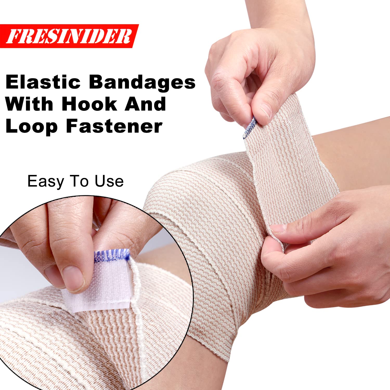 FRESINIDER Premium Elastic Bandage Wrap, 6 Pack 4