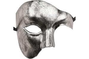 KEFAN Mens Mask Masquerade Mask Phantom of The Opera Half Face Mask