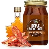 Green Jay Gourmet Maple Bacon Jam - Sweet &amp; Savory Bacon Spread - 20 Oz | Made with Real Bacon Bits, Handcrafted, Gluten Free, Perfect for Burgers, Sandwiches, Salads, Charcuterie Boards &amp; Appetizers