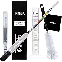 Hydrometer & Testing Jar Kit by MiTBA Test the ABV, Brix & Gravity of your Wine, Beer, Mead & Kombucha accurately…