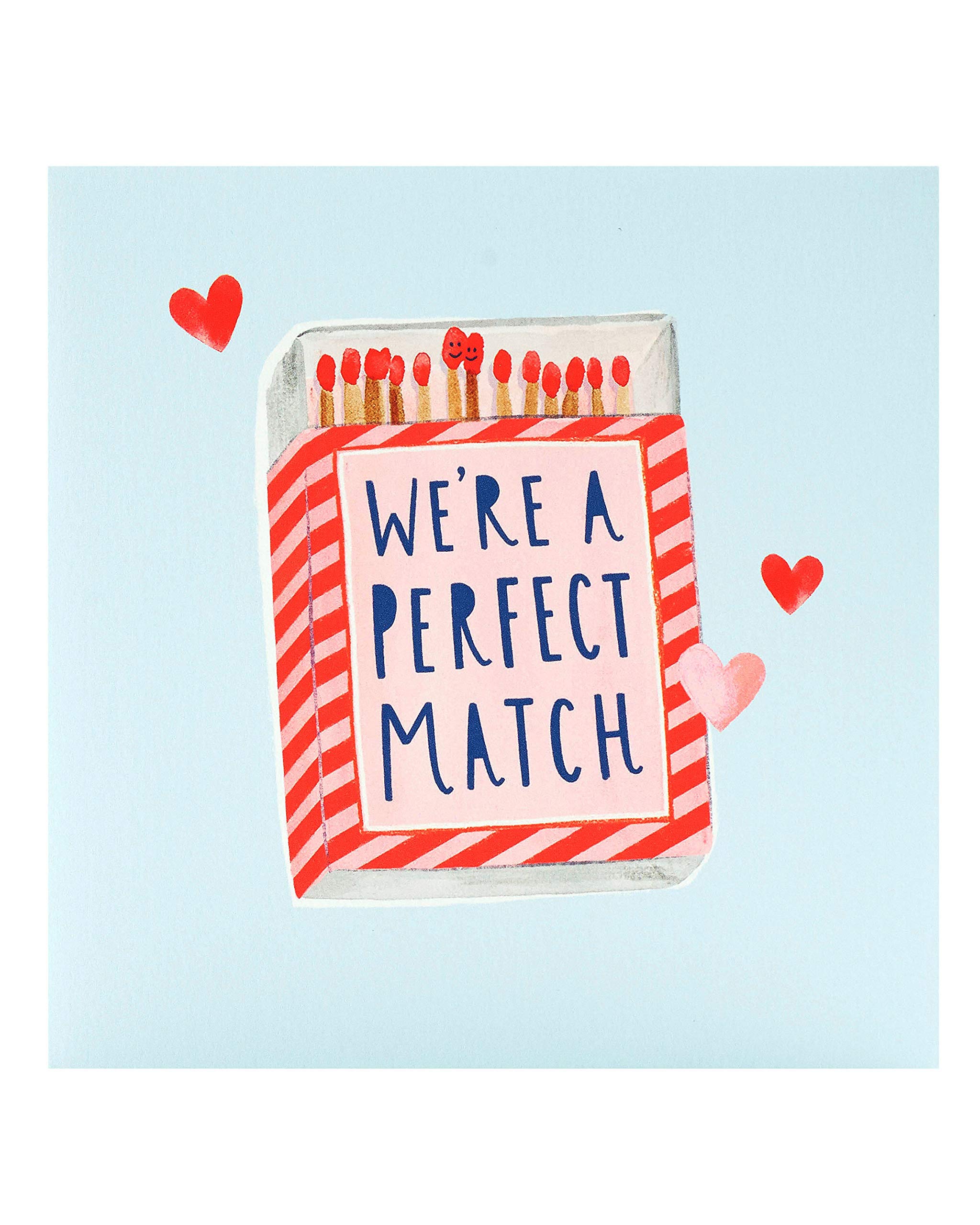 uk greetings Valentines Day Card For Him/Her With Envelope - Perfect Match Design