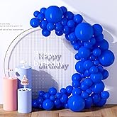 DECOCKRAT 130PCS RoyalBlue Balloons, Latex Balloon Different Sizes 18/12/10/5 Inch, Helium Balloons with Ribbon, Party Balloon Set for Birthday Wedding Graduation Anniversary Baby Shower Decoration