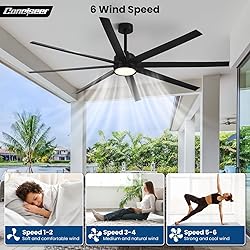 Conciseer Modern Ceiling Fans with Lights, 84 Inch