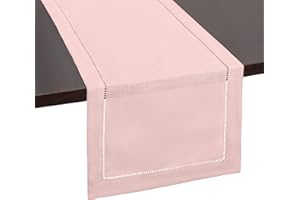 Brio Trends Pink Table Runner, Rose Gold Blush Valentines Day Table Runner for Valentines Day Decor - Ideal for Wedding and Bridal Shower Decorations, or Rustic Farmhouse Decor (14 x 90 Inches Long)